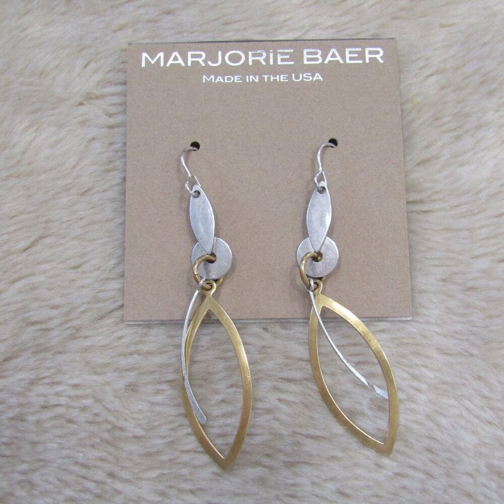 Marjorie Baer Dual Tone Dangle Earrings